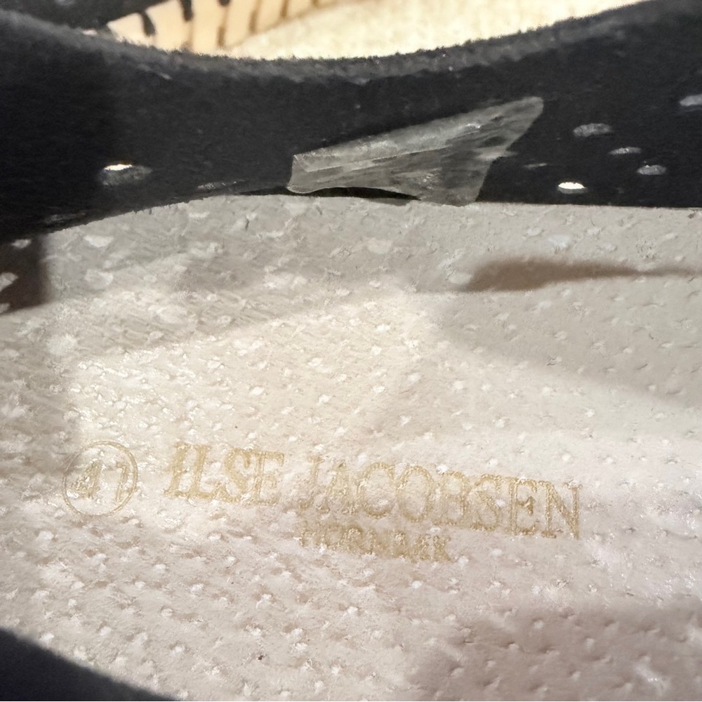 Ilse Jacobsen Black Perforated Tulip Confort Slip-On Flats Size 41 - Picture 5 of 8